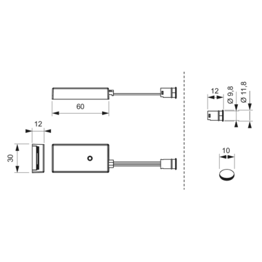 Led IR ontvanger + sensor