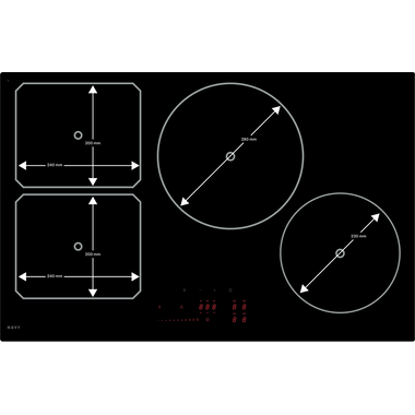 Novy induction Power 80 cm 4 zones 