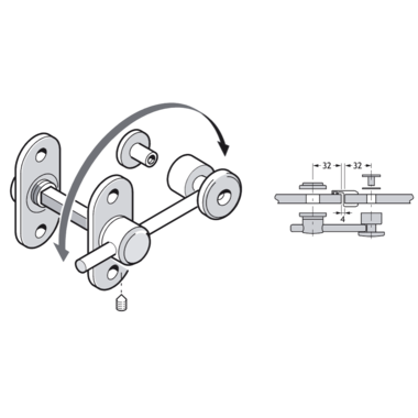 Pba 500-g inox sat. dispositif de fermeture libre/ occupe