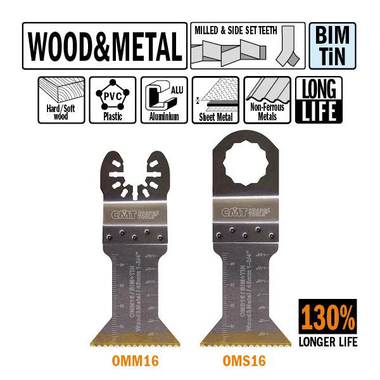 Lame scie multi-outils bois/métal 45mm bim tin  
