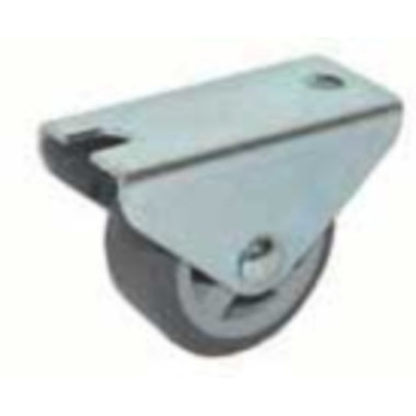 Wiel 30mm 30kg h:30 kunstst.grijs-behuiz. verzinkt