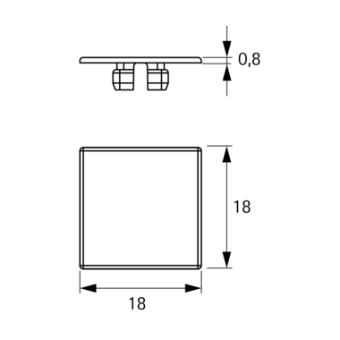 Cache pour profilé Slim Cadro