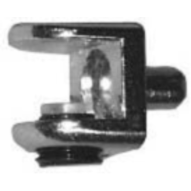 Taquet pr verre 5mm ep.5-9mm nickele  
