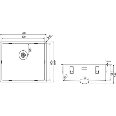 Spoelbak Royal Series 50SP