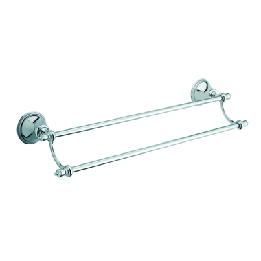 Traditione porte serviettes double chrome  