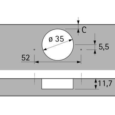 Charnière Intermat 110°