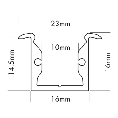 Led profiel S Line Recess