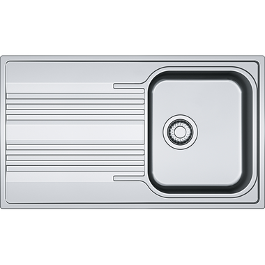 Smart - Evier à encastrer / 860 x 500 mm / 1 bassin / Lisse / Réversible