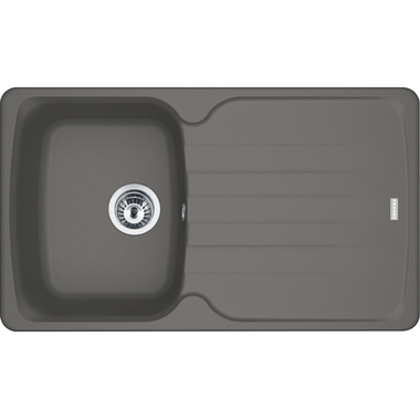 Antea - Evier à encastrer / 860 x 500 mm / 1 bassin / Gris Pierre / Réversible