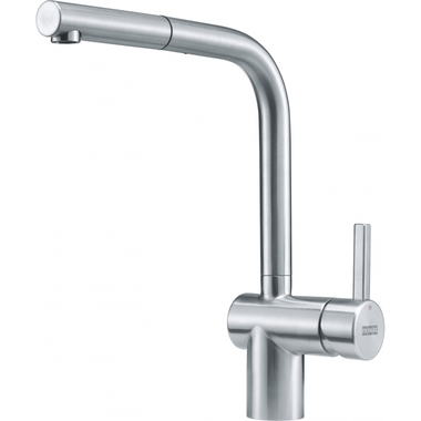 Atlas Neo - Mitigeur pour fenêtres à bec extractible / 1 jet / Levier sur le côté / Inox