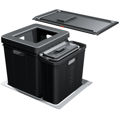 Sorter 350 - Séparateur de déchets / Ouverture frontale / 600 mm / 1 x 40 l + 1 x 5,5 l