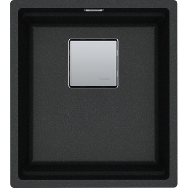 KUBUS 2.0 PRO - Cuve à sous-encastrer / 1 bassin / 370 x 420 x 200 mm / Vidage manuel / Onyx + Set 3 accessoires
