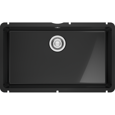 KUBUS X - Cuve à sous-encastrer / 745 x 454mm / Vidage manuel / Onyx