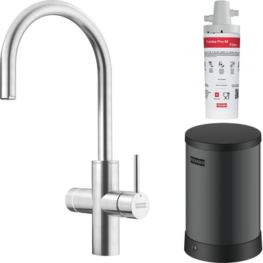 Maris Water Hub - Système 3 en 1 à bec orientable / Levier sur le côté / Inox / Bouilloire 4 litres