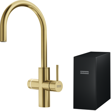 Mythos Water Hub 6 en 1 - Mitigeur à bec orientable / Levier sur le côté / Reflet d'or