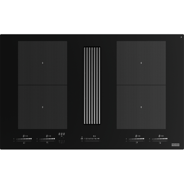 Mythos 2Gether Icon Steel - Inductiekookplaat met dampkap / 830 mm / recirculatie