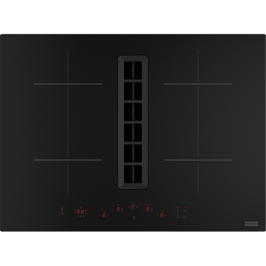 Smart - Inductiekookplaat met dampkap / 700 mm / Zwart / recirculatie