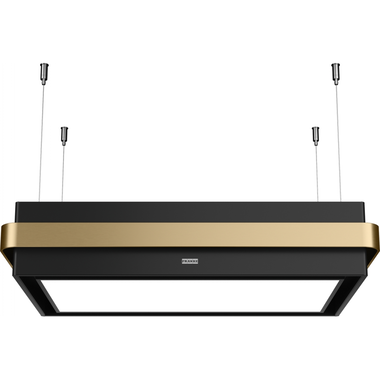 MYTHOS MASTERPIECE - Hotte îlot Noir mat / Or, recirculation, 800 mm