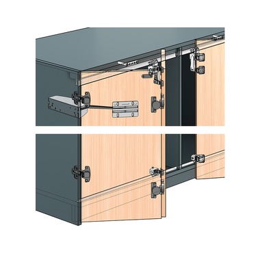 Kits de pièces de coulissage avec guidage par le bas WingLine L