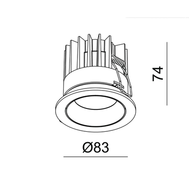 Trend Round led spot zwart mat 9W 230V