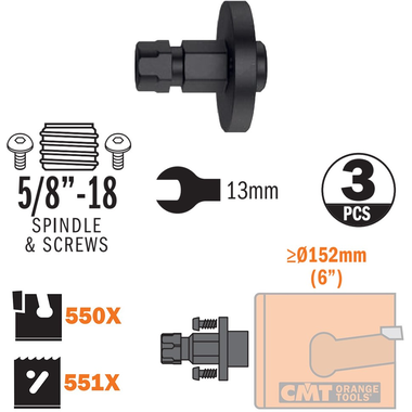 Adaptateur tous types de scies cloches >= ø152mm 