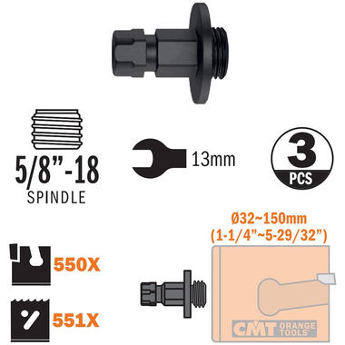 Adaptateur tous types de scies cloches ø32-150mm 