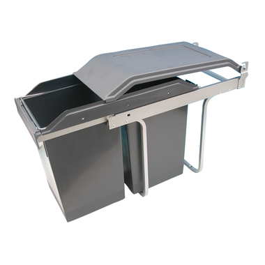 Hailo tandem i 2x15l grijs
