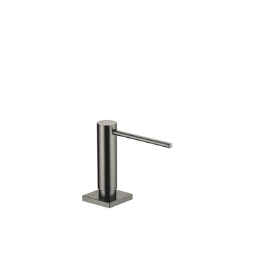 Distributeur avec rosace carré platina foncé mat 