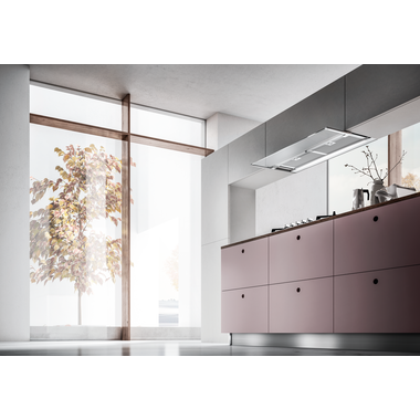 Glass out encastré aspiration inox + verre