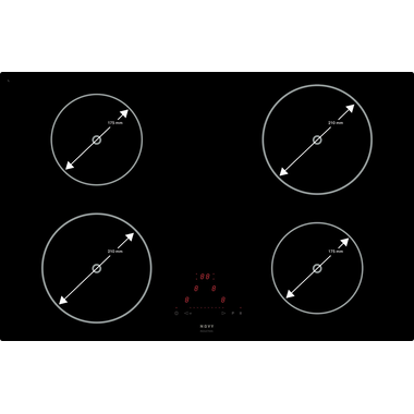 Novy induction Comfort 80 cm 4 zones intouch 