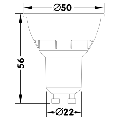 Reflex led 5 lamp 5W 230V dimbaar