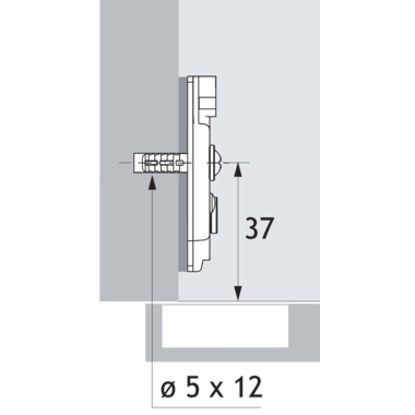 Sensys Plaque de montage cruciforme avec manchons à expansion et vis spéciales ø 5 x 12, réglage en hauteur direct