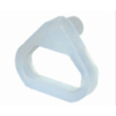 Arrêt au sol ovale plastique blanc petit 