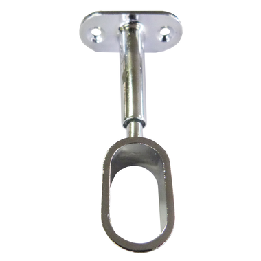 Verstelbare kastbaardrager 85-110mm chroom voor ovale baar 30x15mm