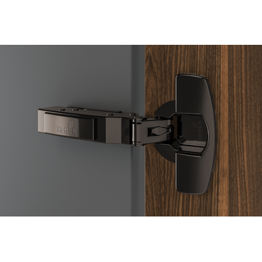 Charnière Sensys 110 avec amortissement intégré en noir obsidien
