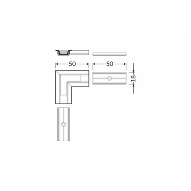 Led hoekprofiel 90° Groove10