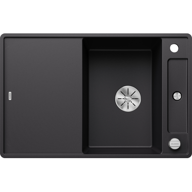 Blanco spoeltafel axia iii 45 s-f zwart auto+snijp
