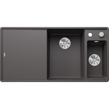 Blanco Axia III 6 S-F rechts rock grey automatische bediening