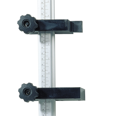 Guide réglable pour côtés (démontés) de corps de meuble, plastique