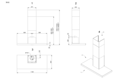 Novy Flatline 120 cm inox (sans moteur) murale 