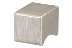 Bouton carre alu/inox 19x19 h:26mm  
