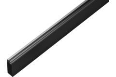 Barre pend. rectang. linear alu noir 10x30x2500mm  profilé pvc