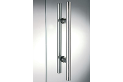 Paire de poignées de tirage rondes, pour verres 6/17,5, B25 L800, inox brillant