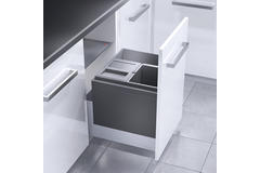 Poubelle hailo triple XL 50cm 46l 1x 18l + 2 x 13l+ 1 couvercle pour 13l