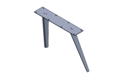 Pietement spider u  72x10x85 noir mat 