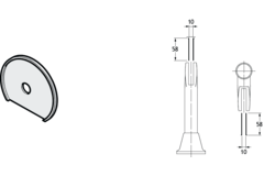 Pba 500-nylon blanc adaptateur 13 a 10 mm