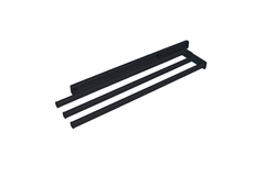Porte-serviette 465 mm 3 bras alu noir  