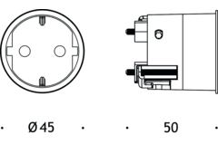 Rond 2.0 - unifit prise nl-d noir 