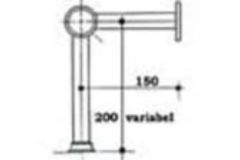 Support repose pied d.40mm laiton poli  