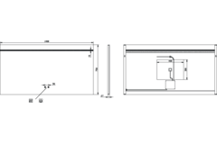 Miroir 1400x750 led haut+kelvinch.+chauff 